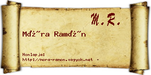Móra Ramón névjegykártya